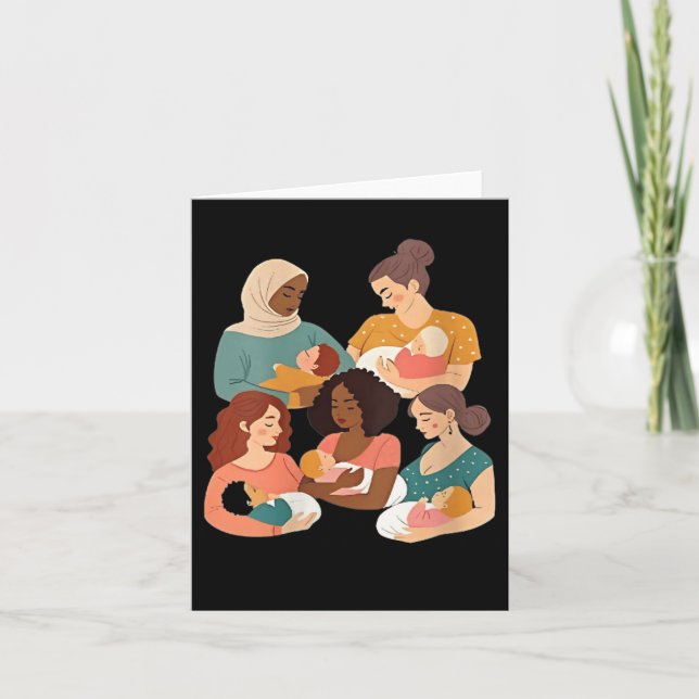 Womens Breastfeeding Lactation Consultant Birth Wo Card (Front)