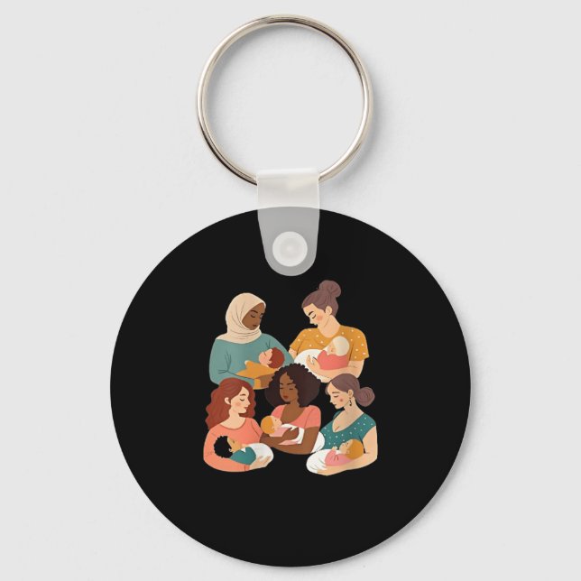 Womens Breastfeeding Lactation Consultant Birth Wo Keychain (Front)