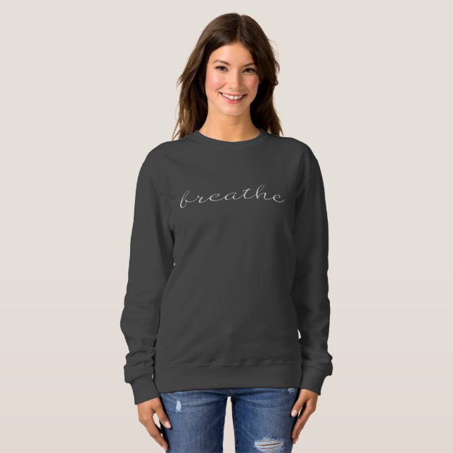 Womens Breathe Sweatshirt in Gray (Front Full)