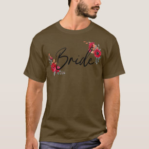 Womens Bride Flower Tees For Wedding Party Gift Id
