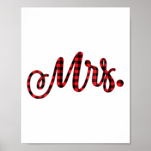 Womens Bride Groom Mr Mrs Christmas Wedding Matchi Poster