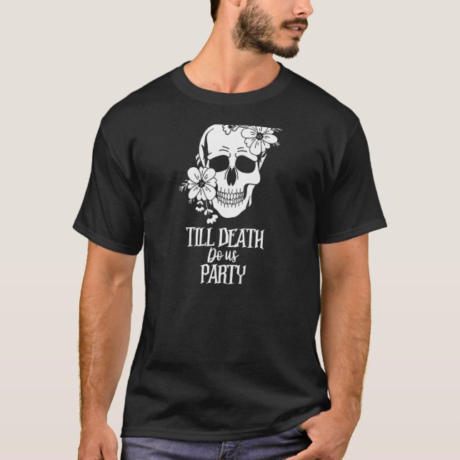Womens Bride or Die Skull Gothic Till Death Do Us  T-Shirt (Front)