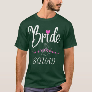Womens Bride Squad Bridesmaid Bridal Wedding Match T-Shirt