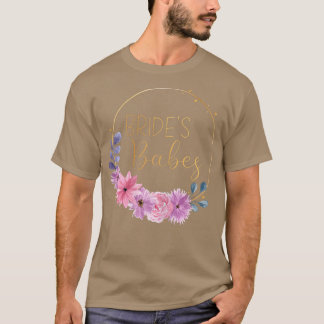 Womens Brides Babes Stag Party Wedding Pink Flower T-Shirt