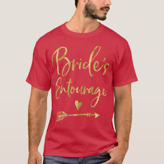 Womens Brides Entourage Heart Arrow Dark Yellow  T-Shirt