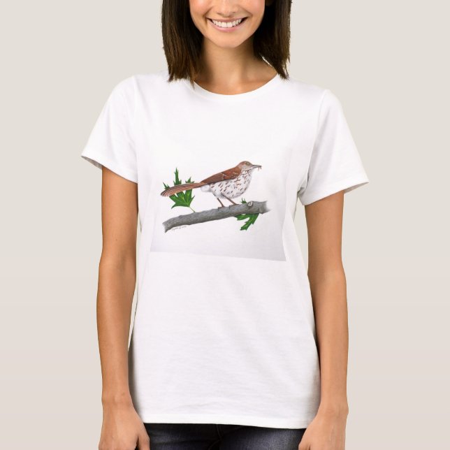 Womens Brown Thrasher T-shirt (Front)