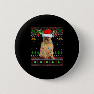 Womens Brussels Griffon Dog Ugly Christmas Sweater Button