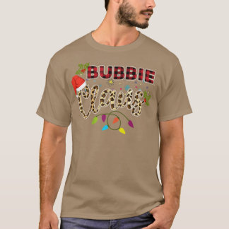 Womens Bubbie Claus Grandma Santa Buffalo Plaid Le T-Shirt