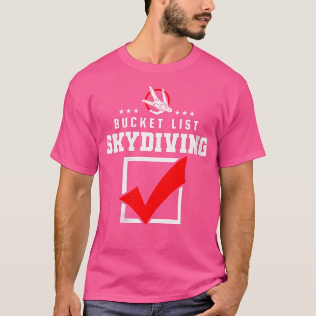 Womens Bucket List Skydiving T-Shirt (Front)