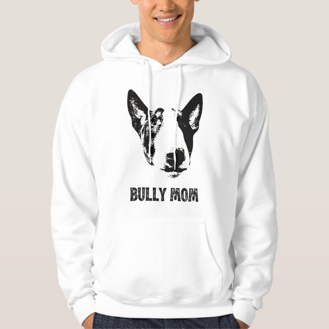 Womens Bully Mom - English Bull Terrier Mom Hoodie (Front)