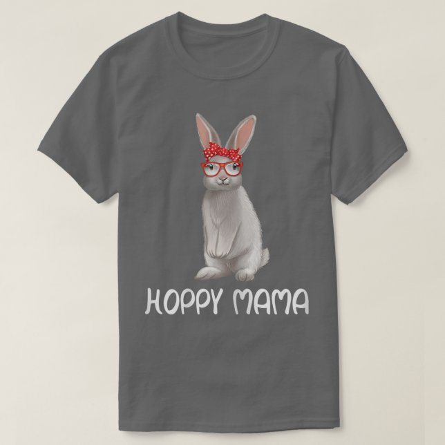 Womens Bunny With Sunglasses And Bandana Bunny Mom T-Shirt (Design Front)
