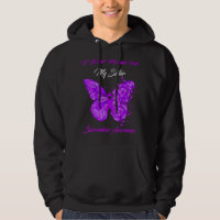 Womens Butterfly I Wear Purple For My Sister Sarco