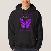 Womens Butterfly I Wear Purple For My Sister Sarco Hoodie