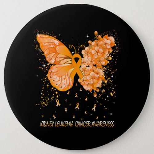 Womens Butterfly Kidney Leukemia Cancer Awareness  Button