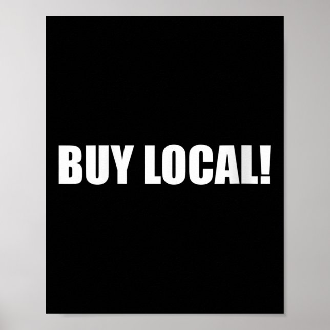 Womens Buy Local Environmental Protection, Animal Poster (Front)