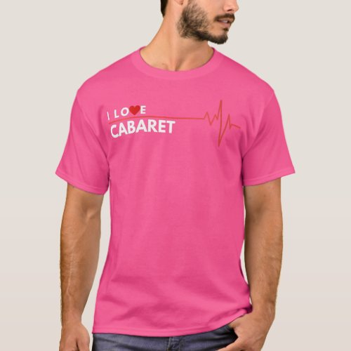 Womens Cabaret I Love Hobby Gift Heartbeat VNeck  T_Shirt