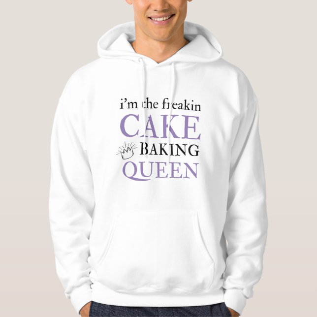 Womens Cake Baking Queen Funny Cake Decorationfor  Hoodie (Front)