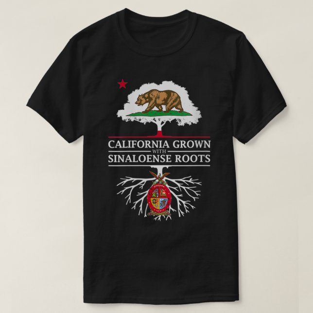 Womens California Grown with Sinaloense Roots  Sin T-Shirt (Design Front)