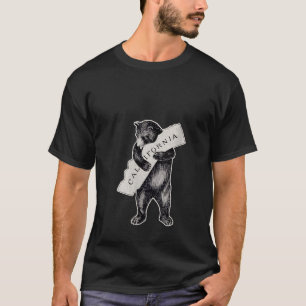 Womens California Love  Art Retro Cali Bear Hug Ca T-Shirt