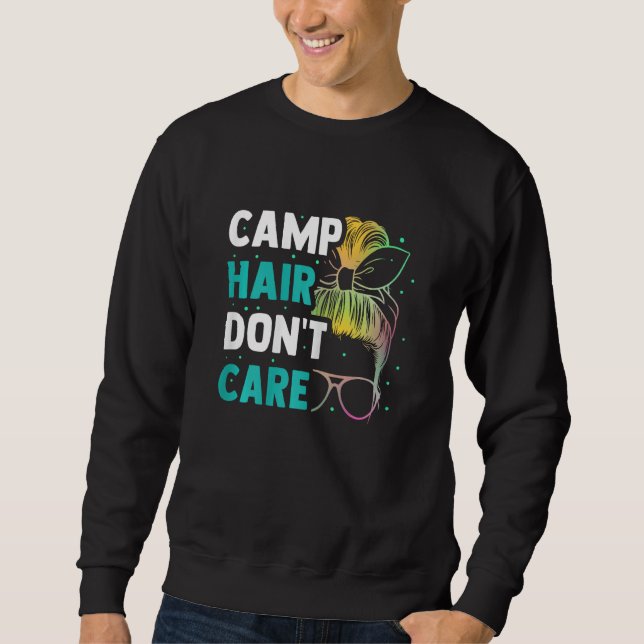 Womens Camping Outfit  Camper Camp Sweatshirt (Front)