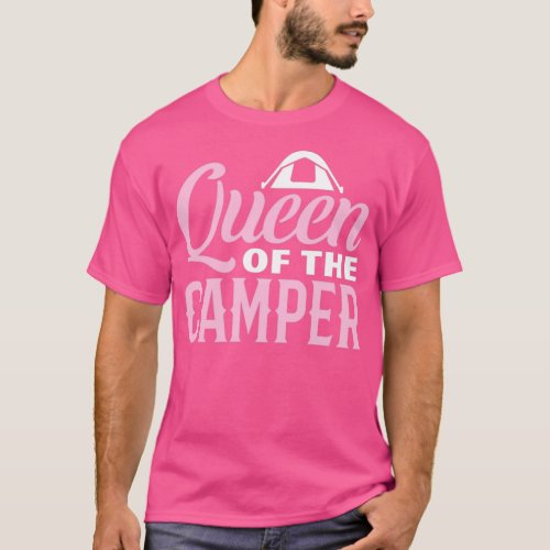 Womens Camping  Queen Of The Camper Funny Camping  T_Shirt