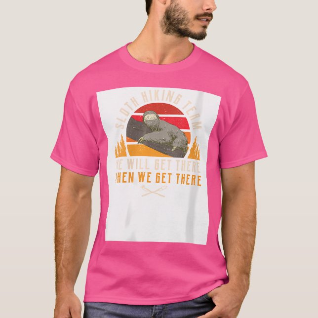 Womens Camping Sloth Hiking Team Summer Vacation M T-Shirt (Front)