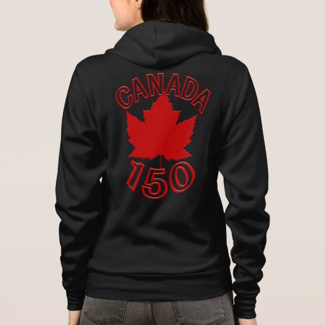 Women's Canada 150 Jacket Souvenir Sport Jacket Hoodie (Back)