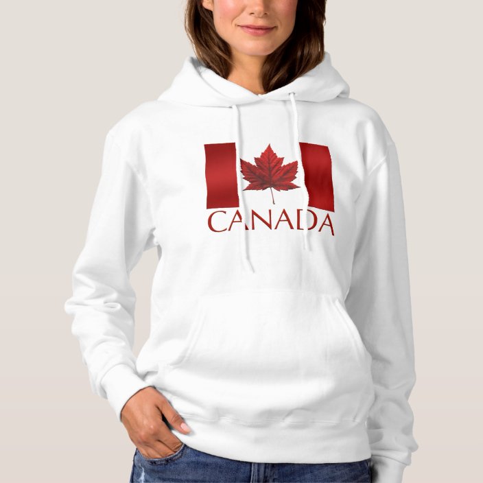 Women's Canada Flag Hoodie Souvenir Hooded Shirt | Zazzle.com