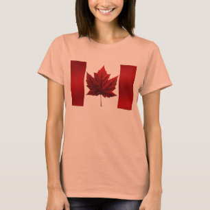 Women's Canada Flag Jacket Souvenir Sport Jacket T-Shirt