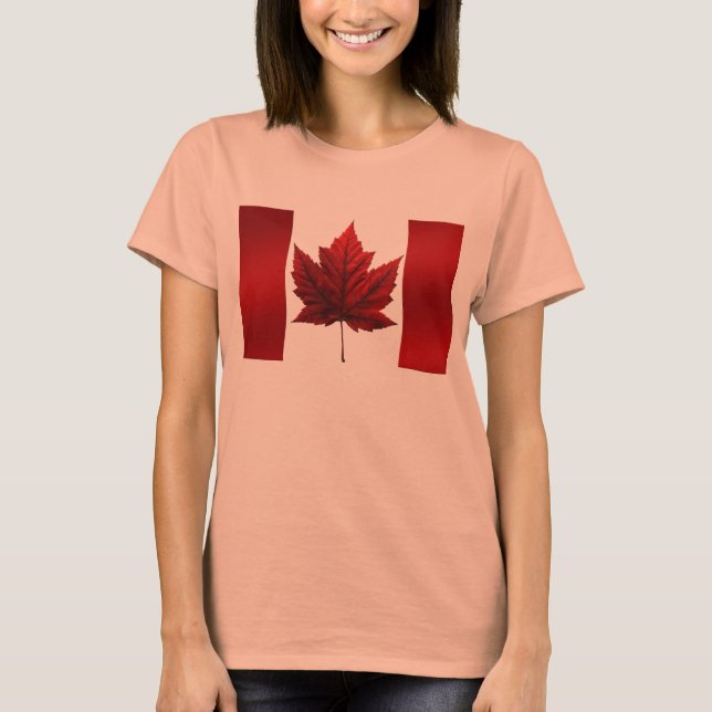 Women's Canada Flag Jacket Souvenir Sport Jacket T-Shirt (Front)
