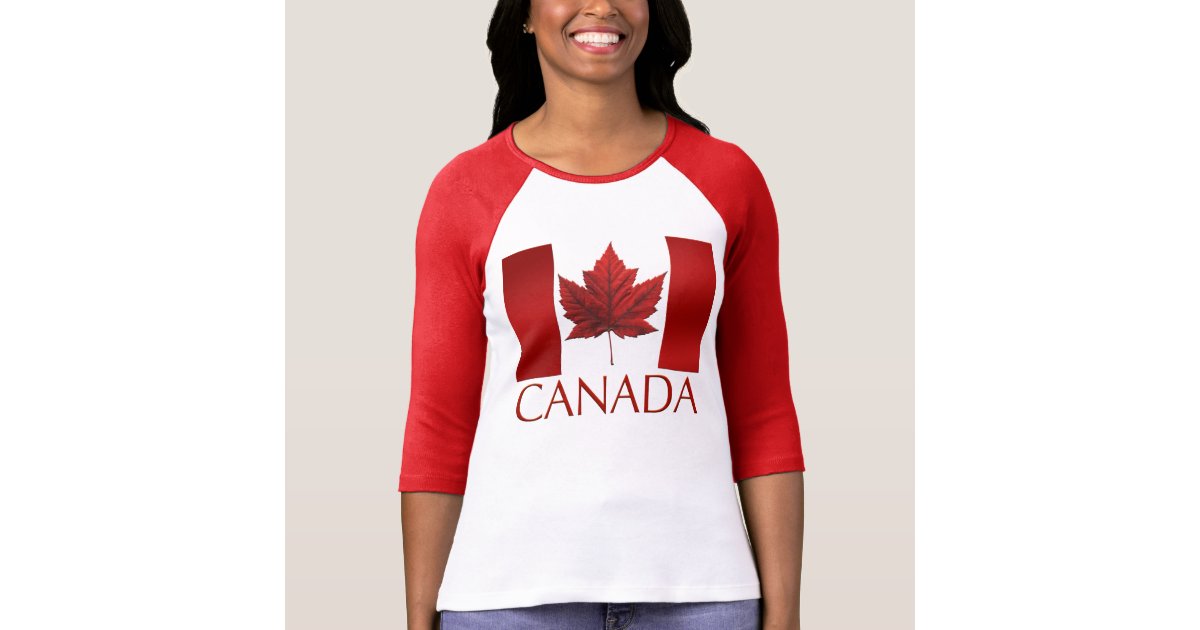 Women's Canada Flag Shirt Canada Baseball Jerseys | Zazzle.com