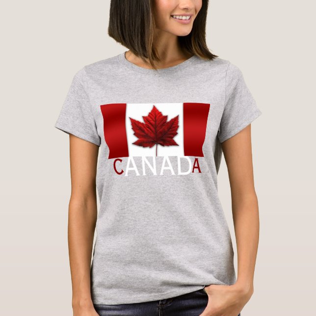 Women's Canada Flag Shirt Canada Souvenir Shirt (Front)