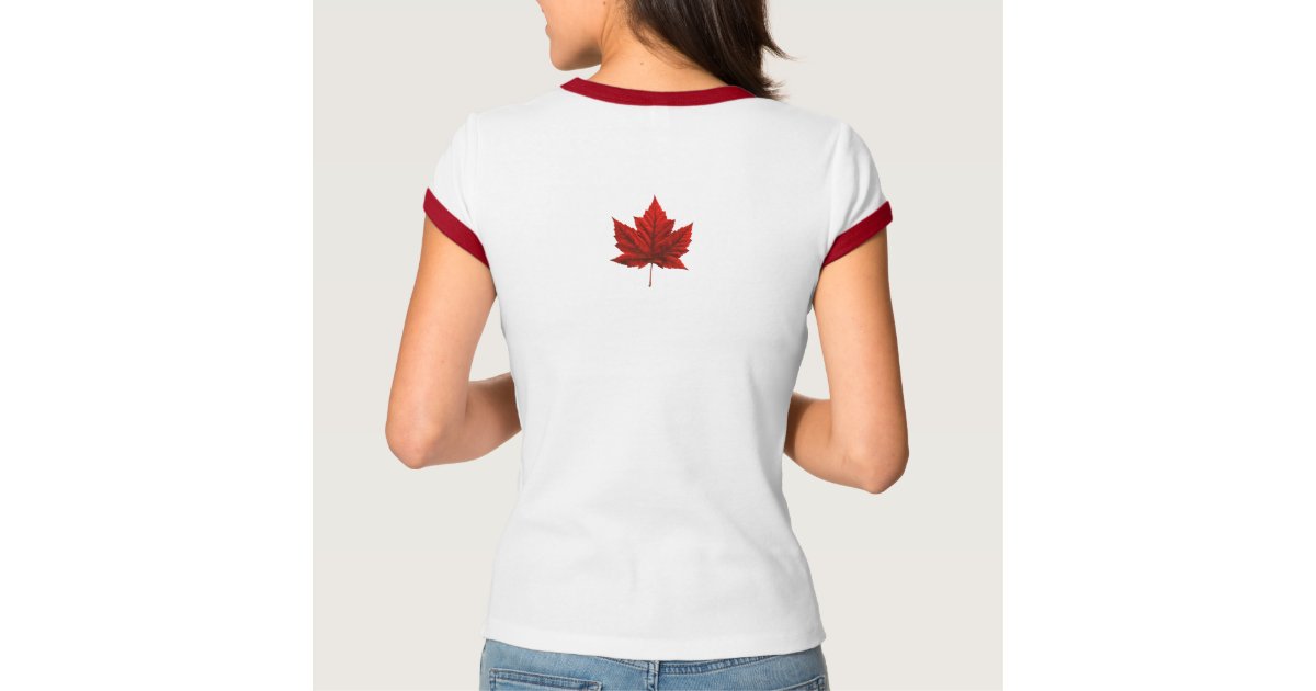 Women's Canada Flag T-shirt Souvenir T-Shirt / Tee | Zazzle