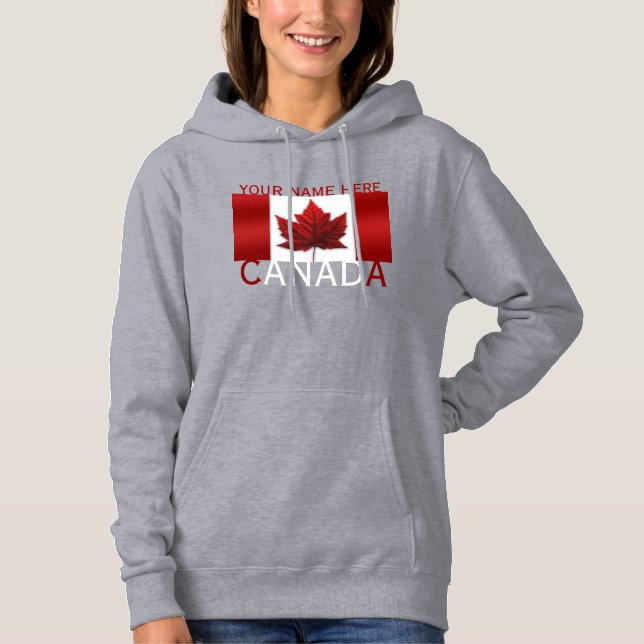 Women's Canada Hoodie Personalized Canada Shirt (Front)