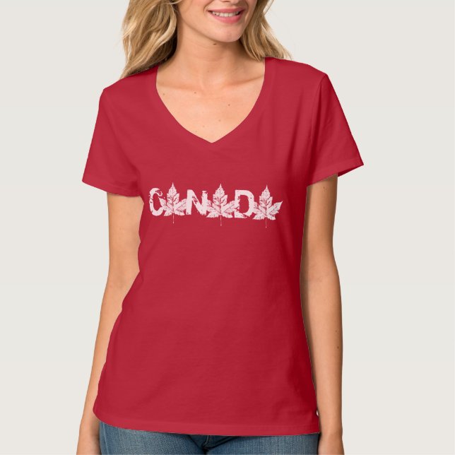 Women's Canada Jersey Plus Size Canada Shirt (Front)