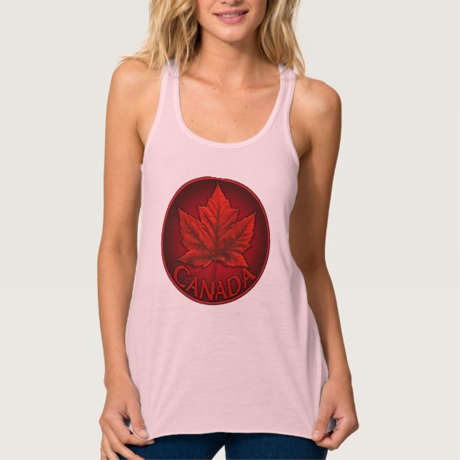 Women's Canada Maple Leaf Tanks Tops (Front)