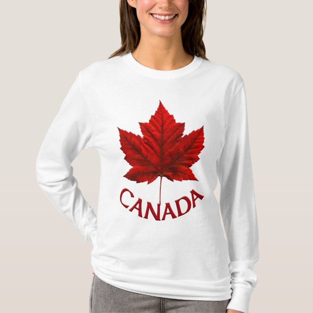Women's Canada Shirt Lady's Canada Souvenir Shirt (Front)