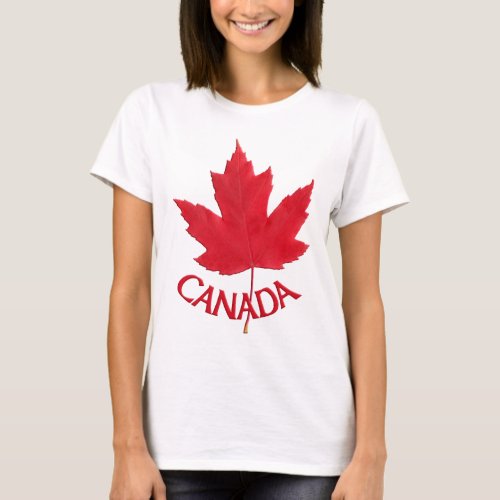 Womens Canada Shirt Ladys Maple Leaf Shirt