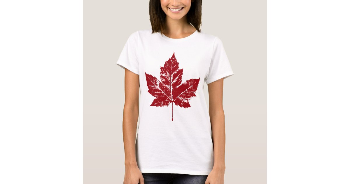 Women's Canada T-Shirt Canada Maple Leaf Shirt | Zazzle