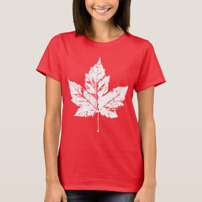 Women's Canada T-Shirt Canada Maple Leaf Shirt (Front)