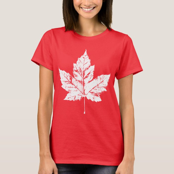 Women's Canada T-Shirt Canada Maple Leaf Shirt | Zazzle.com