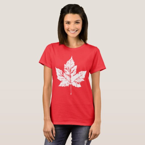 Women's Canada T-Shirt Canada Maple Leaf Shirt | Zazzle