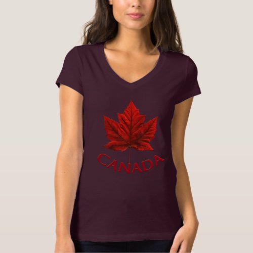 Womens Canada T_shirt Canada Maple Leaf Souvenir