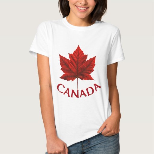 Women's Canada T-Shirt Lady's Maple Leaf T-shirt | Zazzle