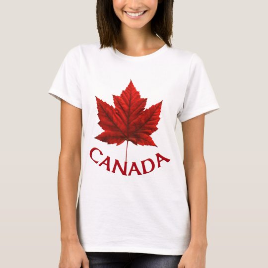 Women's Canada T-Shirt Lady's Maple Leaf T-shirt | Zazzle.com