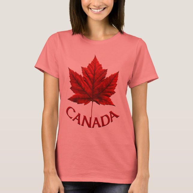 Women's Canada T-Shirt Lady's Organic Canada Shirt (Front)