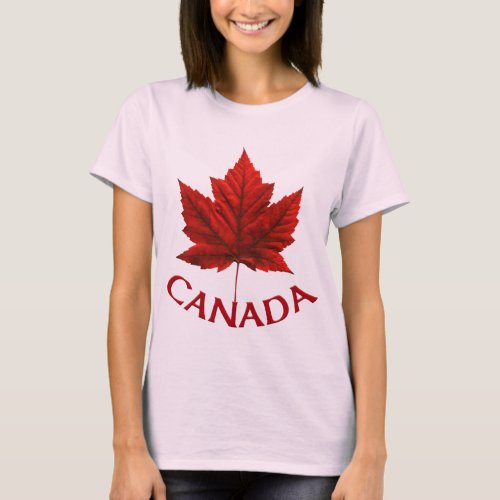 Womens Canada T_Shirt Maple Leaf Organic T_shirt