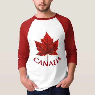Women's Canada T-Shirt Maple Leaf Ringer T-shirt
