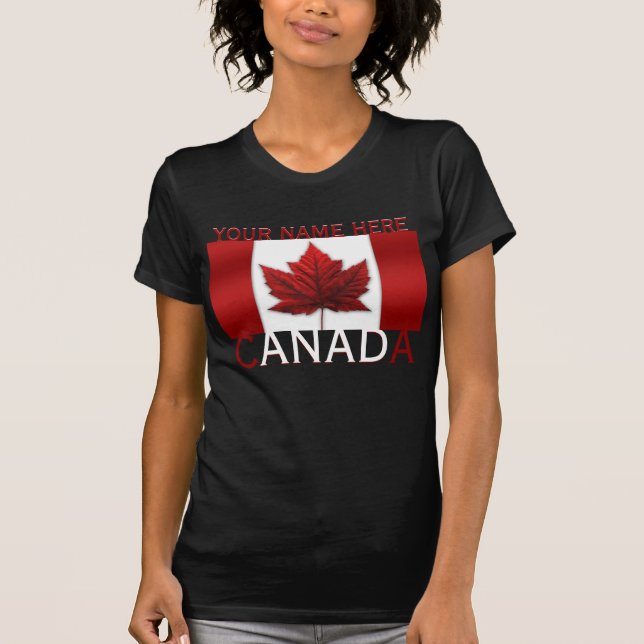 Women's Canada T-shirt Personalized V-Neck Shirt (Front)