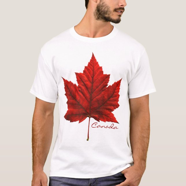 Women's Canada T-Shirt Souvenir Maple Leaf Shirt (Front)